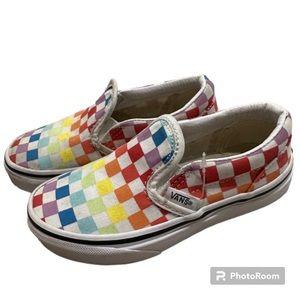 Vans Checkerboard multi colored kids size 11